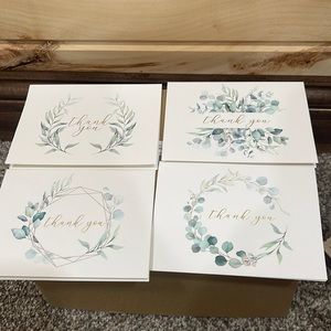 100 Blank Wedding Thank You Cards